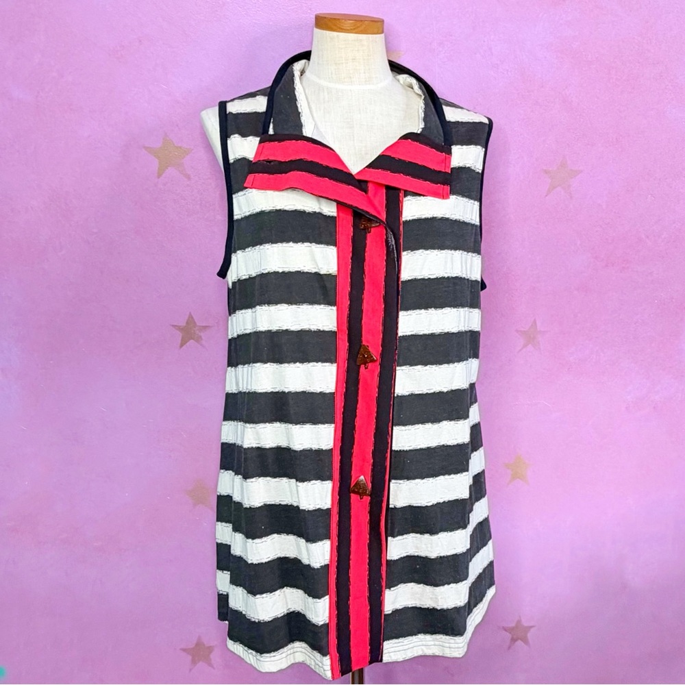 Cupcake International Shirt Dress Womens XL Black White Stripe Goth Scene Grunge